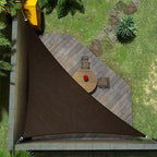 Amgo 18' x 18' x 25.5' Brown Right Triangle Sun Shade Sail UPF50+ Canopy Awning AGSLT, 95% UV Blockage, Water & Air Permeable, 200GSM Heavy Duty Commercial and Residential (We Make Custom Sizes)
