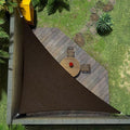 Amgo 20' x 20' x 28.3' Brown Right Triangle Sun Shade Sail UPF50+ Canopy Awning AGSLT, 95% UV Blockage, Water & Air Permeable, 200GSM Heavy Duty Commercial and Residential (We Make Custom Sizes)