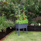 Frame It All Hydroponic Tower with Trellis Frame and Greenhouse Cover, Vertical Garden Planter for Vegetables and Flowers, Self-Watering Garden Tower with 4.35-Gallon Water Storage, 15.75 x 23.5 x 57