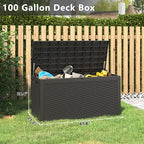 Outdoor Storage Box, Resin Deck Boxes Outdoor Waterproof - Image 2