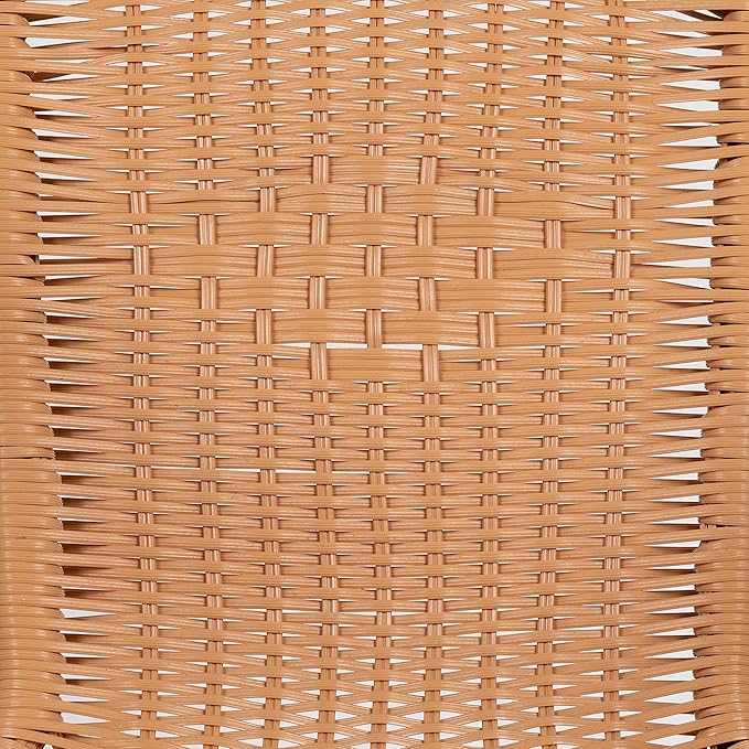 Lila 2 Pack Beige Rattan Indoor-Outdoor Restaurant Stack Chair