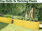 Plant & Plot Galvanized Raised Garden Beds Outdoor // 8×2×2 ft Planter Raised Beds for Gardening, Vegetables, Flowers // Large Metal Garden Box (Yellow) // Patented Tool-Free Design