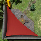 Amgo 16' x 16' x 22.6' Red Right Triangle Sun Shade Sail UPF50+ Canopy Awning AGSLT, 95% UV Blockage, Water & Air Permeable, 200GSM Heavy Duty Commercial and Residential (We Make Custom Sizes)