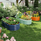 Raised Garden Beds Outdoor Galvanized Planter Raised Garden Bed 4x2x1ft Flower Garden Bed