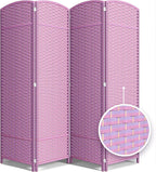 Sorbus 4-Panel Black Room Divider with Double Hinged Panels, 6 ft Tall Folding Privacy Screen