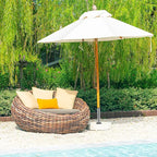 Pure Garden Deck Umbrella Base - Adjustable Inground Umbrella Stand for 1.25-2.2in Diameter Pole - Flagpole Holder or Patio Umbrella Stand (Silver)
