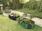 Plant & Plot Galvanized Raised Garden Beds Outdoor // 4×2×1 ft (2-Pack) Planter Raised Beds for Gardening, Vegetables, Flowers // Large Metal Garden Box // Patented Tool-Free Design (Black)