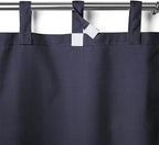 Elrene Home Fashions Matine Weatherproof Tab-Top Indoor/Outdoor Solid Color Curtain Panel for Porch, Pergola, Patio, Deck, 52”W x 84”L, Blue (Pack of 2)