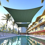 ColourTree TAPR1616 Custom Size 21' x 24' Green Sun Shade Sail Canopy UV Block UPF50 Rectangle - Commercial Standard Heavy Duty - 190 GSM - 3 Years Warranty