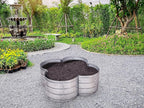 Plant & Plot Galvanized Raised Garden Beds Outdoor // 3×3×1 ft Planter Raised Beds for Gardening, Vegetables, Flowers // Large Metal Garden Box (Silver) // Patented Tool-Free Design