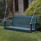highwood AD-PORL2-NBE Lehigh Porch Swing, 4 Feet, Nantucket Blue