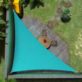 Amgo Custom Size 10' x 19' x 21.5' Turquoise Triangle Sun Shade Sail Order to Make Canopy Awning UPF50+ AGSLT, 95% UV Blockage, Water & Air Permeable, 200GSM Commercial Standard (We Customize)