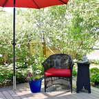 Pure Garden Deck Umbrella Base - Adjustable Inground Umbrella Stand for 1.25-2.2in Diameter Pole - Flagpole Holder or Patio Umbrella Stand (Silver)