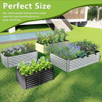 8x2x2FT Galvanized Raised Garden Bed,Galvanized Planter Boxes Outdoor, Large Metal Raised Garden Beds for Vegetables-Silver