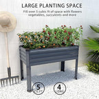Galvanized Raised Garden Bed with Legs,2PCS 48×18×30in Elevated Planter Box for Backyard,Outdoor Garden, Patio, Balcony, 300lb Capacity,Grey