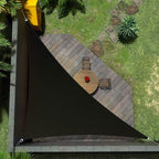 Amgo Custom Size 10' x 20' x 22.4' Black Right Triangle Sun Shade Sail UPF50+ AGTAPRT12, Order to Make Canopy Awning, 95% UV Blockage, Water & Air Permeable, Commercial Standard (We Customize)