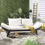 Safavieh PAT6745A Outdoor Collection Tandra Grey Modern Contemporary Daybed Day Bed